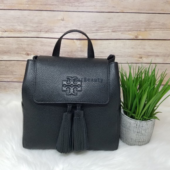Tory Burch Thea Mini Backpack Black New Leather main image 7